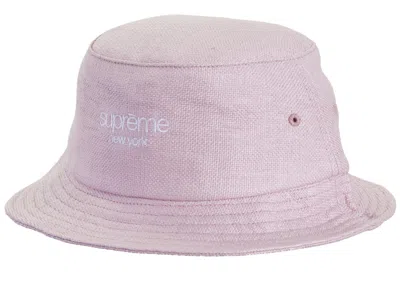 Pre-owned Supreme Raffia Crusher Hat In Lilac