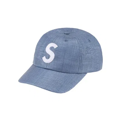 Pre-owned Supreme Raffia S Logo 6-panel 'navy' In Blue