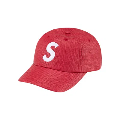 Pre-owned Supreme Raffia S Logo 6-panel 'red'