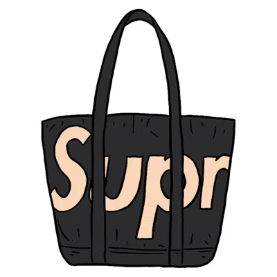 Pre-owned Supreme Raffia Tote In Black