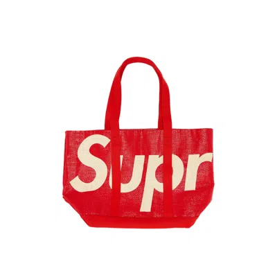 Pre-owned Supreme Raffia Tote 'red'