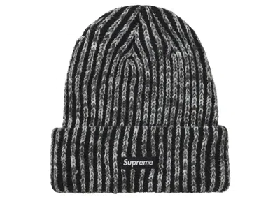 Pre-owned Supreme Rainbow Knit Loose Gauge Beanie (fw21) In Black