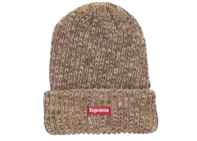 Pre-owned Supreme Rainbow Loose Gauge Beanie In Tan