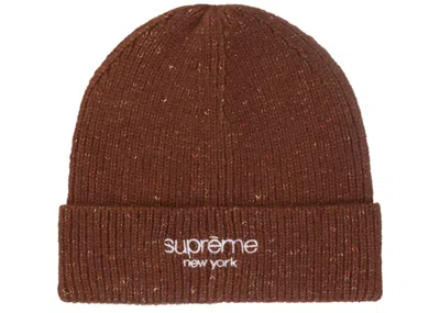 Pre-owned Supreme Rainbow Speckle Beanie (fw22) In Brown