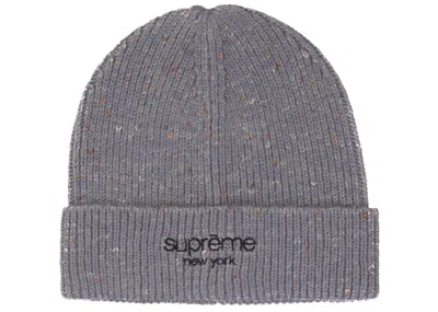 Pre-owned Supreme Rainbow Speckle Beanie (fw22) In Grey