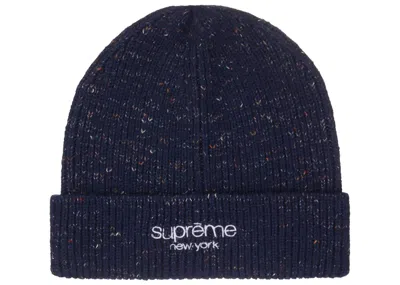 Pre-owned Supreme Rainbow Speckle Beanie (fw22) In Navy Blue