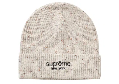 Pre-owned Supreme Rainbow Speckle Beanie In White