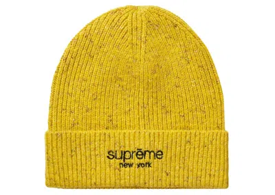 Pre-owned Supreme Rainbow Speckle Beanie In Yellow
