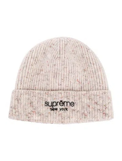 Pre-owned Supreme Rainbow Speckle Beanie In White