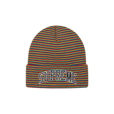 Pre-owned Supreme Rainbow Stripe Beanie 'multicolor' | Multi-color | Men's Size Onesize