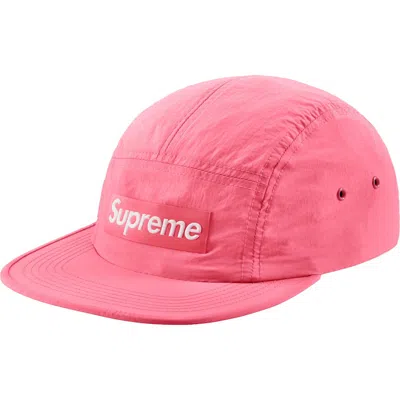 Pre-owned Supreme Raised Logo Patch Camp Cap In Pink