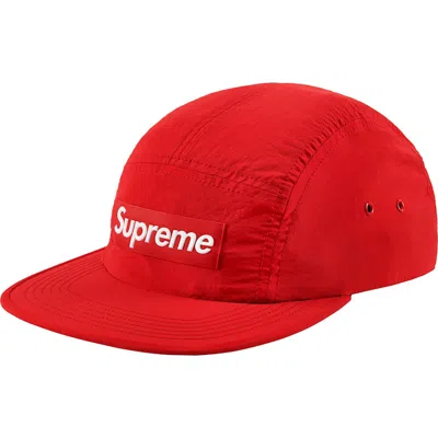 Pre-owned Supreme Raised Logo Patch Camp Cap In Red