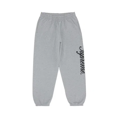 Pre-owned Supreme Raised Script Sweatpant 'heather Grey' | Men's Size S