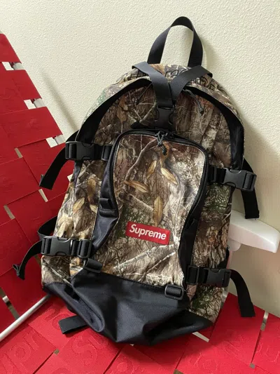 Pre-owned Supreme Real Tree Camo Backpack In Black