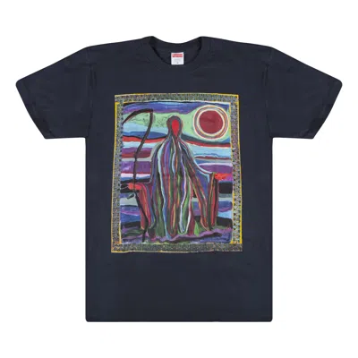 Pre-owned Supreme Reaper T-shirt 'navy' In Blue