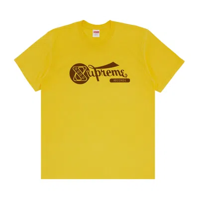 Pre-owned Supreme Records Tee 'yellow'