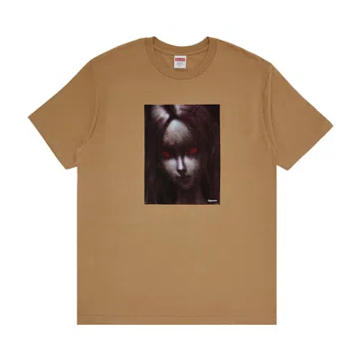 Pre-owned Supreme Red Eyes Tee 'khaki' | Tan | Men's Size L In Brown