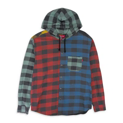 Supreme Buffalo Hooded Button-down Shirt In Red