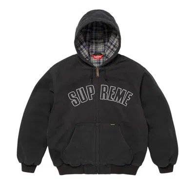 Pre-owned Supreme Reflective Arc Hooded Work Jacket 'black' | Men's Size Xl
