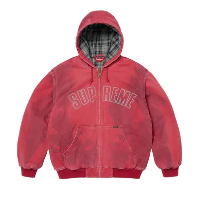 Pre-owned Supreme Reflective Arc Hooded Work Jacket 'red' | Men's Size Xxl