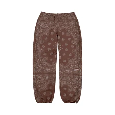 Pre-owned Supreme Reflective Bandana Track Pant 'brown' | Men's Size Xl