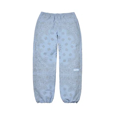 Pre-owned Supreme Reflective Bandana Track Pant 'light Blue' | Men's Size S