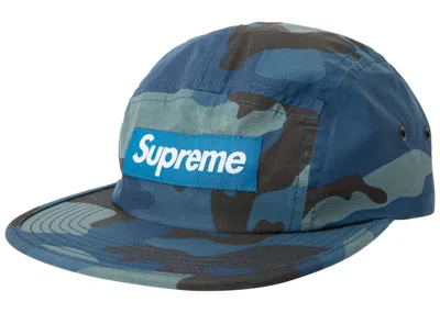Pre-owned Supreme Reflective Camo Camp Cap In Blue