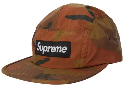 Pre-owned Supreme Reflective Camo Camp Cap In Orange