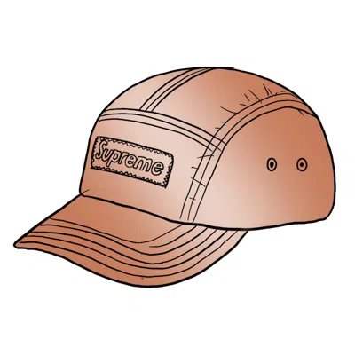 Pre-owned Supreme Reflective Camp Cap (ss20) In Orange