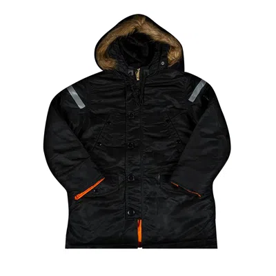 Pre-owned Supreme Reflective Cross N-3b Parka 'black' | Men's Size L