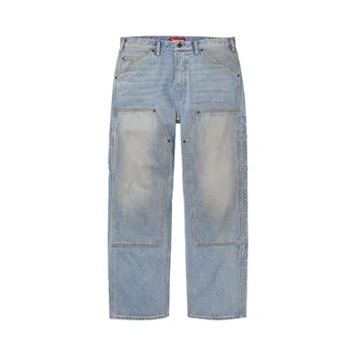 Pre-owned Supreme Reflective Double Knee Pant 'denim' | Blue | Men's Size 36