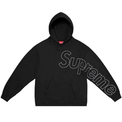 Pre-owned Supreme Reflective Hooded Sweatshirt 'black'