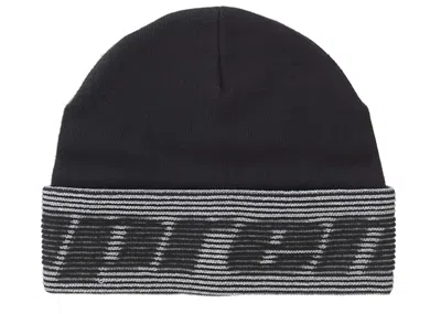 Pre-owned Supreme Reflective Jacquard Beanie In Black