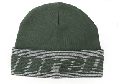 Pre-owned Supreme Reflective Jacquard Beanie In Dark Green