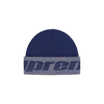 Pre-owned Supreme Reflective Jacquard Beanie 'navy' In Blue