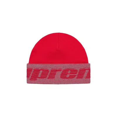 Pre-owned Supreme Reflective Jacquard Beanie 'red'