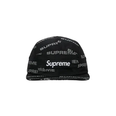 Pre-owned Supreme Reflective Jacquard Camp Cap 'black'