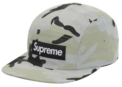 Pre-owned Supreme Reflective Jacquard Camp Cap In Arctic Woodland Camo