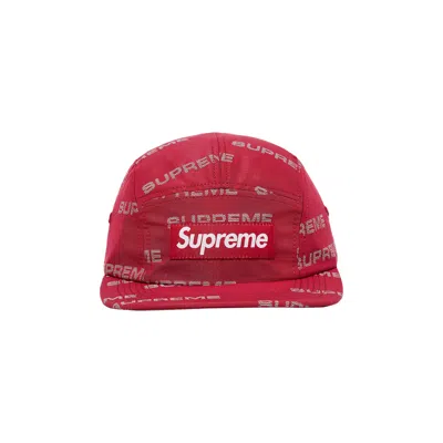 Pre-owned Supreme Reflective Jacquard Camp Cap 'red' | Men's Size Onesize