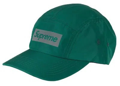 Pre-owned Supreme Reflective Jacquard Logo Camp Cap (fw22) In Green