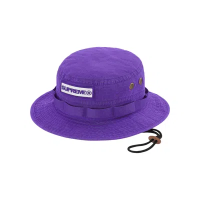 Pre-owned Supreme Reflective Patch Boonie 'purple' | Men's Size Onesize