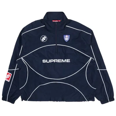 Pre-owned Supreme Reflective Piping Pullover 'navy' In Blue
