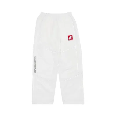 Pre-owned Supreme Reflective Piping Track Pant 'white' | Men's Size L