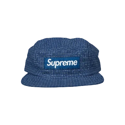 Pre-owned Supreme Reflective Ripstop Camp Cap 'navy' In Blue