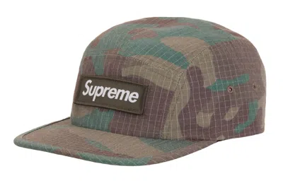 Pre-owned Supreme Reflective Ripstop Camp Cap (ss24) Woodland Camo