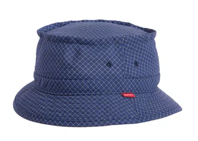 Pre-owned Supreme Reflective Ripstop Low Crusher Hat In Light Navy Blue