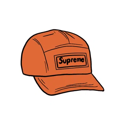 Pre-owned Supreme Reflective Speckled Camp Cap In Orange
