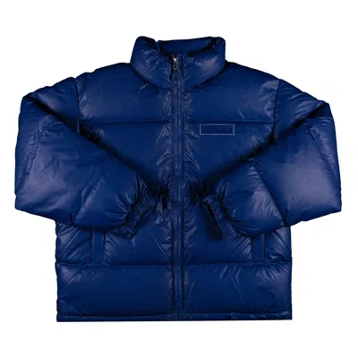 Pre-owned Supreme Reflective Speckled Down Jacket 'royal' In Blue