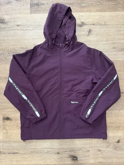 Pre-owned Supreme Reflective Zip Hooded Jacket Ss21 In Purple