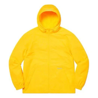 Supreme Reflective Zip Hooded Jacket 'yellow Black'